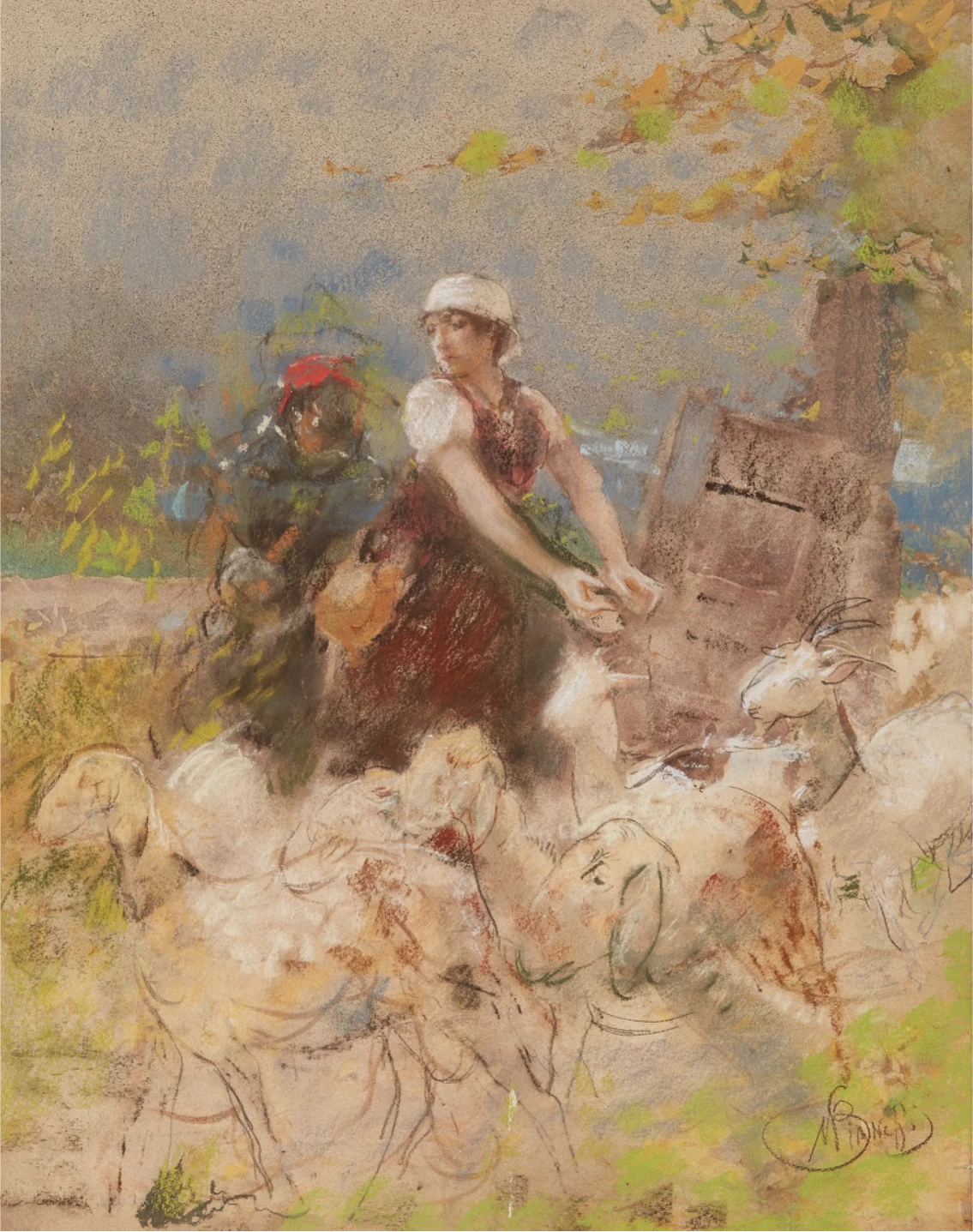 Pastorella e il suo gregge